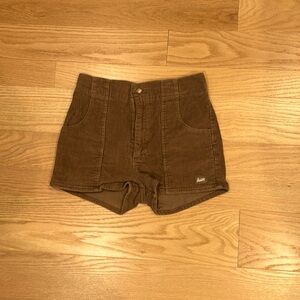 Hammies women high waist brown corduroy short size 30